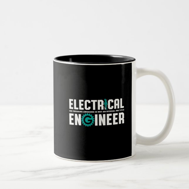 Funny Geek Ingenjör Electrical Engineering Humor Två-Tonad Mugg (Höger)