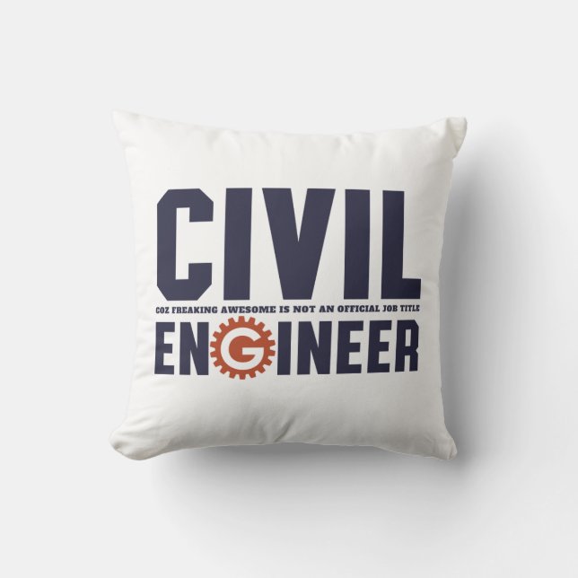 Funny Geek Ingenjör Humor civilingenjörsjobb Kudde (Framsida)
