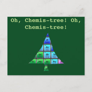 Funny Geek Pun: Chemis-träd! Vykort
