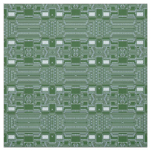 Funny Geeky Nerd Computer Circuit Board Mönster Tyg