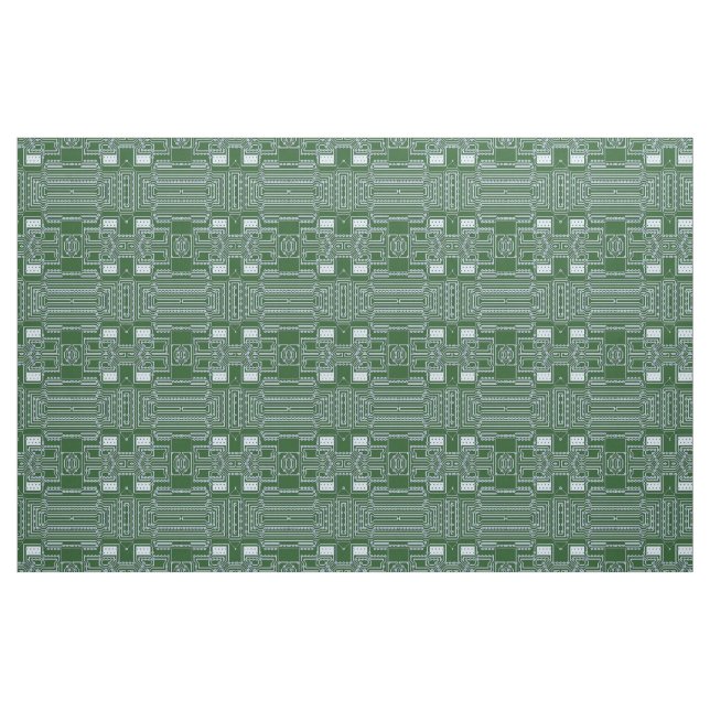 Funny Geeky Nerd Computer Circuit Board Mönster Tyg (Fat Quarter)