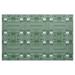 Funny Geeky Nerd Computer Circuit Board Mönster Tyg