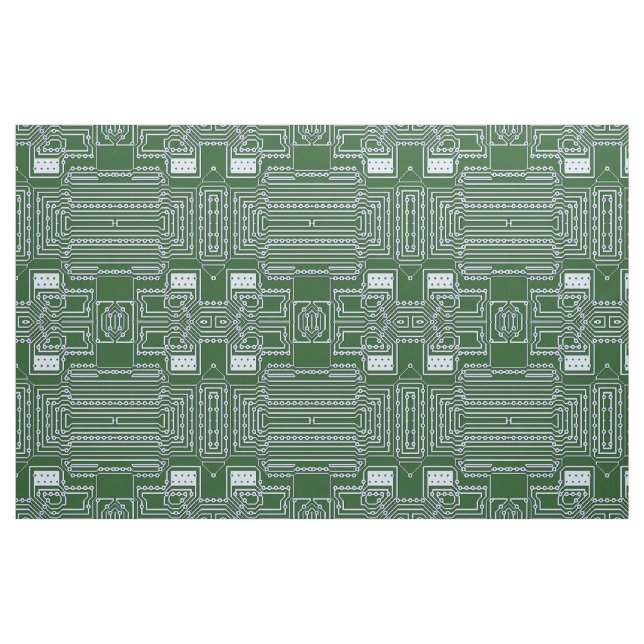 Funny Geeky Nerd Computer Circuit Board Mönster Tyg (Fat Quarter)