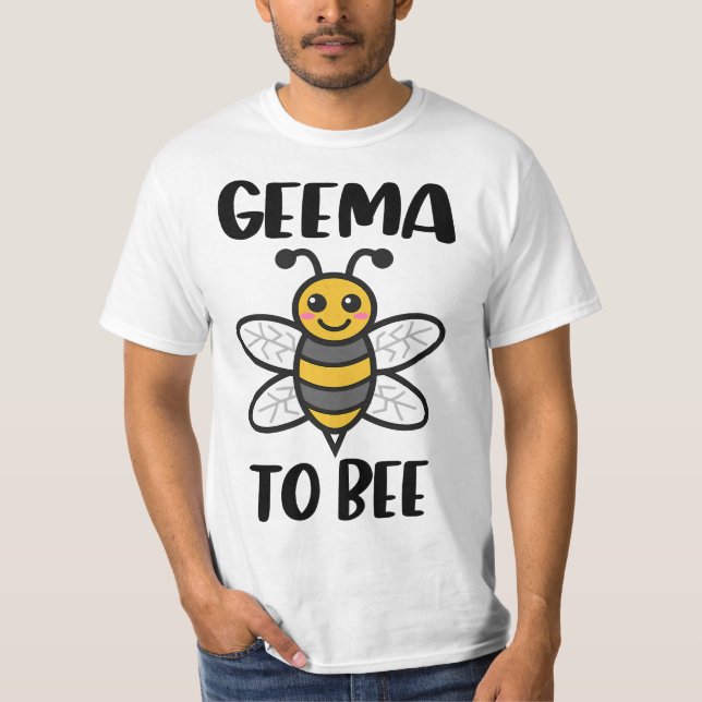Funny Geema to Bee - Grandma to Be T Shirt (Framsida)