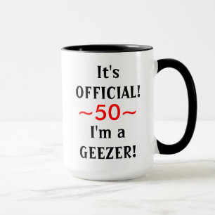 Funny Geezer 50:e födelsedagen Mugg