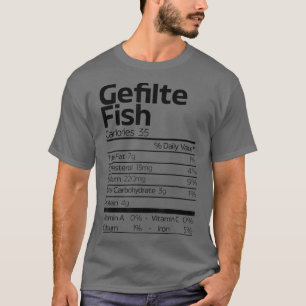 Funny Gefilte Fish Nutrition Fact Christmas Hanukk T Shirt