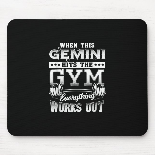 Funny Gemini Gym Workout Design Musmatta (Framsidan)