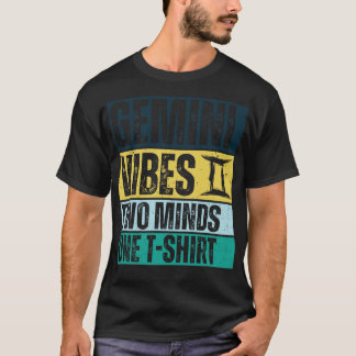 Funny Gemini Zodiac Sign Gemini Vibes två hjärnor T Shirt