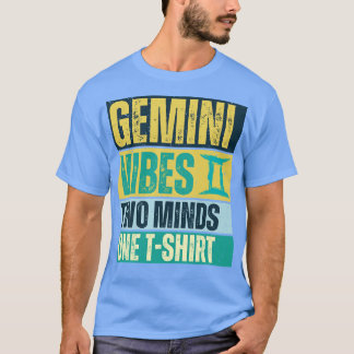 Funny Gemini Zodiac Sign Gemini Vibes två hjärnor T Shirt