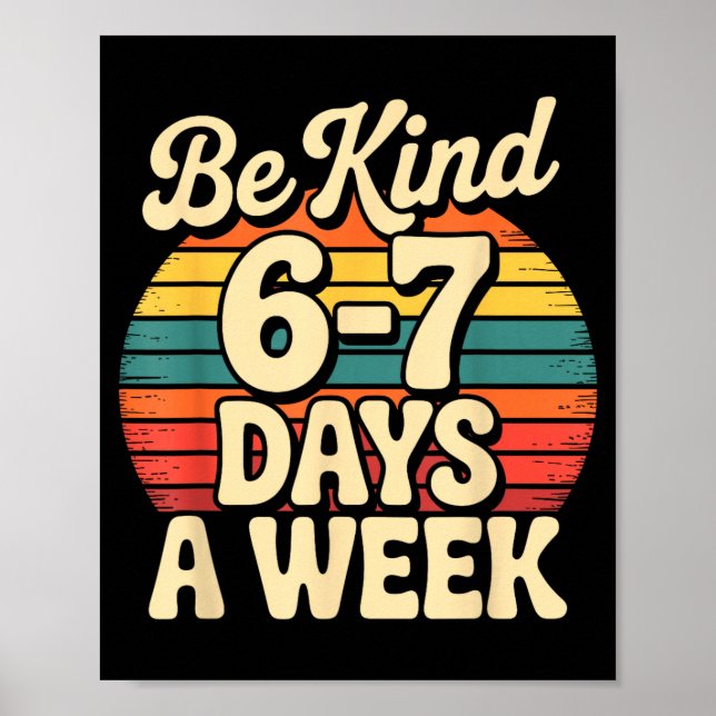 Funny Gen Alpha Meme Slang 67 Six Seven  Poster (Framsidan)