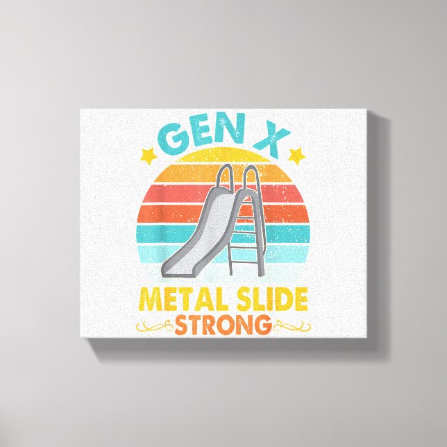 Funny Gen X Generation Sarcasm Gen X Metall Slide  Canvastryck (Framsida)