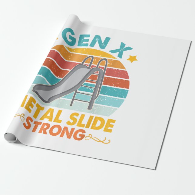 Funny Gen X Generation Sarcasm Gen X Metall Slide  Presentpapper (Utrullad)