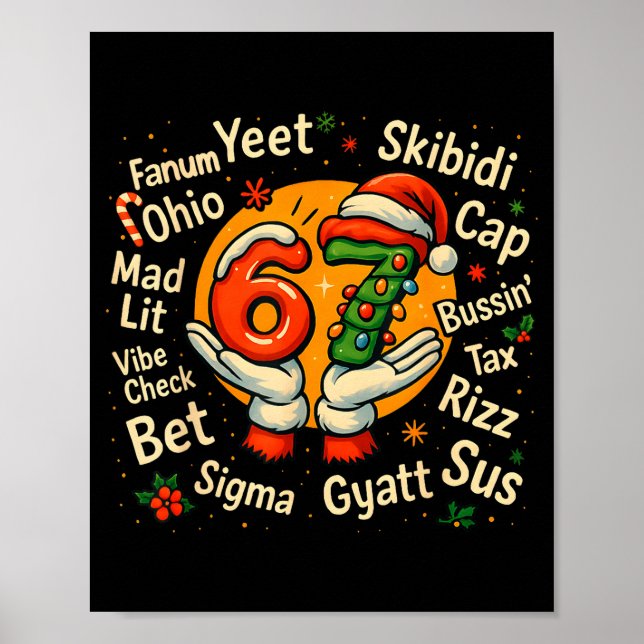 Funny Gen Z Christmas 67 Meme Holiday Trendy  Poster (Framsidan)