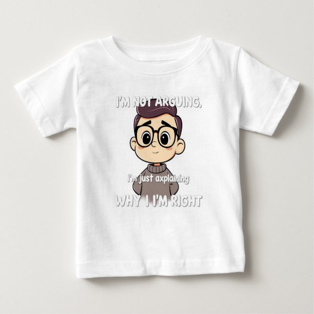 Funny Gen Z Social Media Quote Baby T-Shirt (Framsida)