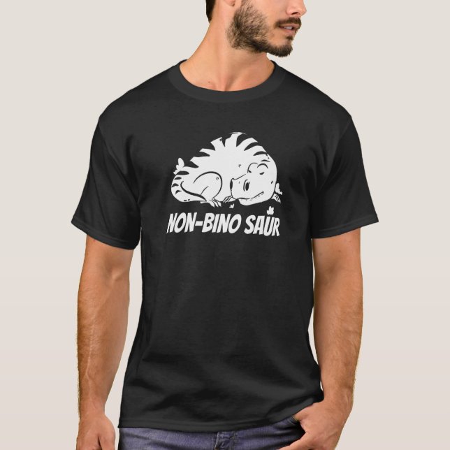 Funny Gender Fluid Neutral Binary Pride - Non Bino T Shirt (Framsida)