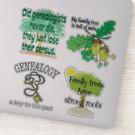 Funny Genealogy Ord Vinyl Klistermärken