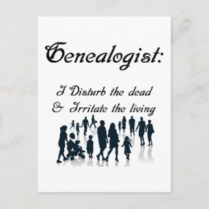 Funny Genealogy Postcard Vykort