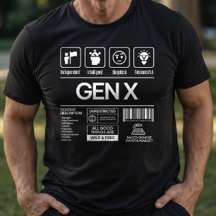 Funny Generation X Beskrivande tåg T Shirt