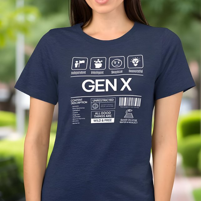 Funny Generation X-karakteristik Kvinnoflotta T Shirt (Skapare uppladdad)