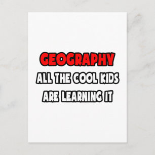 Funny geografi Tröja för lärare och presenter Vykort