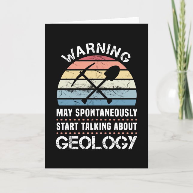 Funny Geology Sunset Gift for Geolog Kort (Framsida)