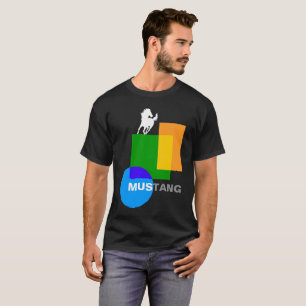 Funny Geometry Plus Horse Composition T Shirt