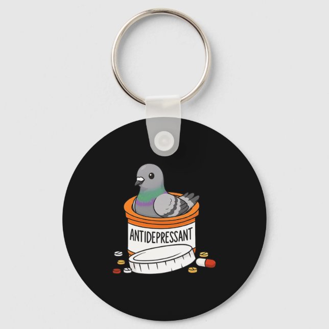 Funny Geon Anti Depressant Zoo Boys Girls Premium  Nyckelring (Framsida)