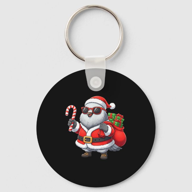 Funny Geon Christmas Santa Outfit Xmas Boys Girls  Nyckelring (Framsida)