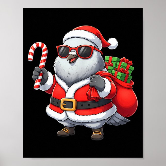 Funny Geon Christmas Santa Outfit Xmas Boys Girls  Poster (Framsidan)