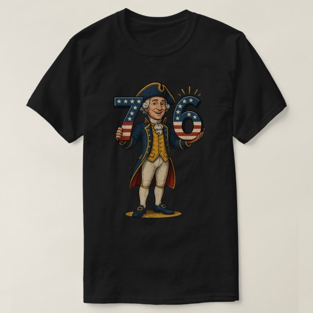 Funny George Washington 76 Meme Shirt T (Design framsida)
