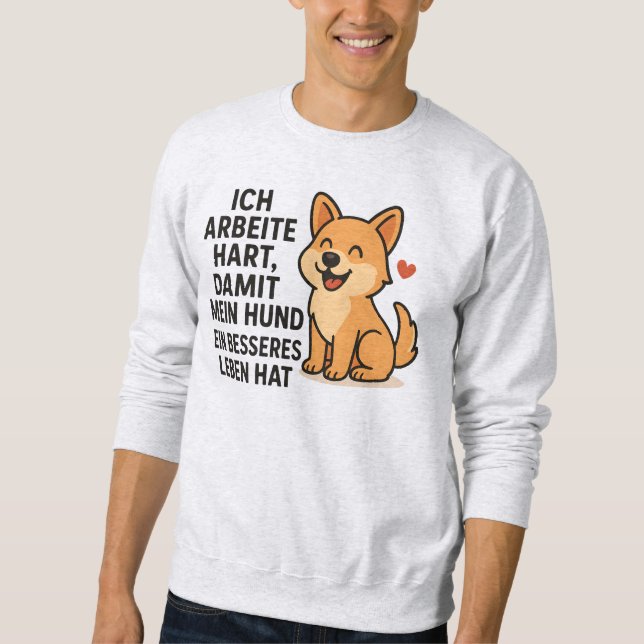 Funny German Dog Lover Gift Lång Ärmad Tröja (Framsida)