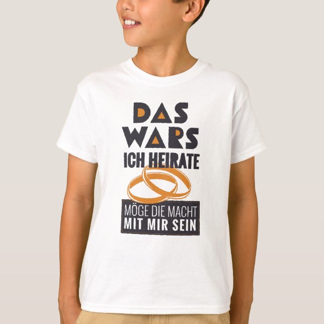 Funny German Giftermål T Shirt (Framsida)