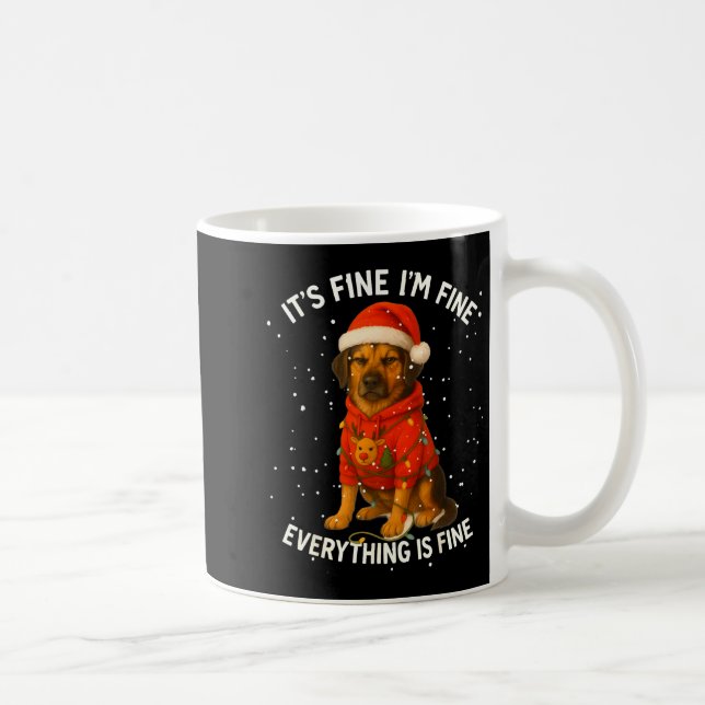 Funny German Shepherd Decorate Christmas Shirts I' Kaffemugg (Höger)