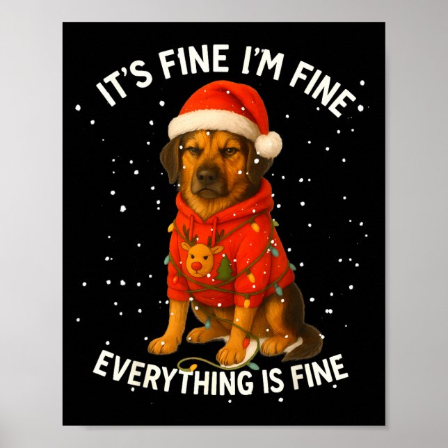 Funny German Shepherd Decorate Christmas Shirts I' Poster (Framsidan)