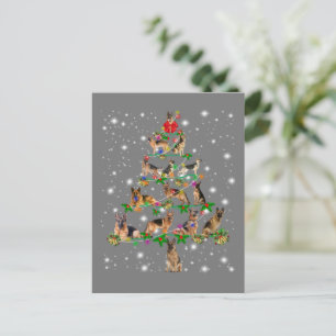 Funny German Shepherd Julgran Decor Ornamen Vykort
