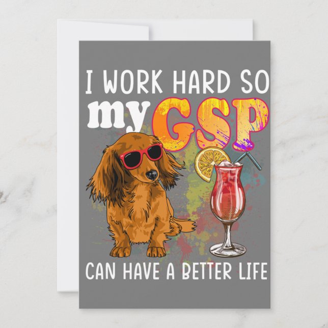Funny German Shorthaired Pointer Gifts GSP Lover Inbjudningar (Framsida)