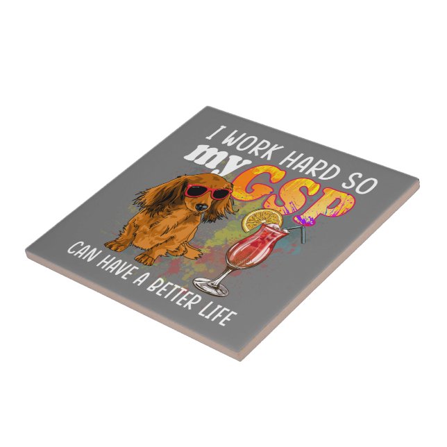 Funny German Shorthaired Pointer Gifts GSP Lover Kakelplatta (Sidan)