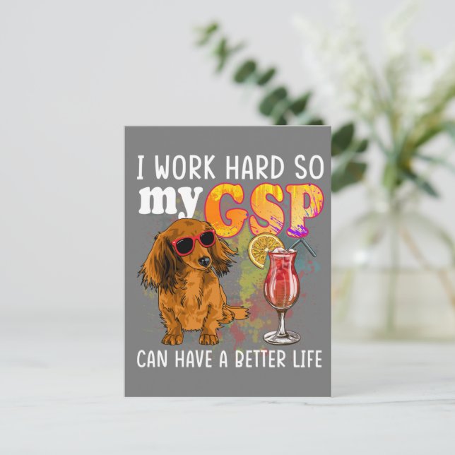 Funny German Shorthaired Pointer Gifts GSP Lover Vykort (Stående Fram)