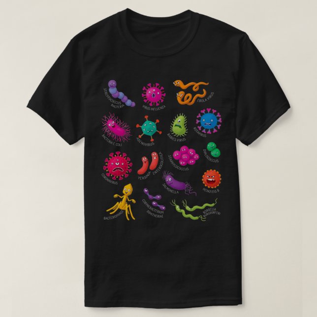 Funny Germs T Shirt (Design framsida)