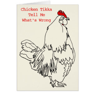 Funny Get well Slogan Chicken Tikka Sång Parody Hälsningskort