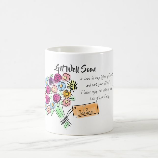 Funny Get well-snart-skämt - Personlig Kaffemugg (Center)