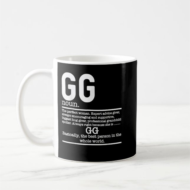 Funny GG Definition Grandma Mor Day Gifts Kaffemugg (Vänster)