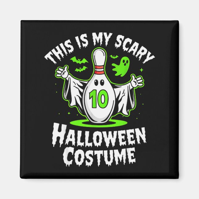 Funny Ghost Bowling League Team Halloween Humor De Magnet (Framsidan)
