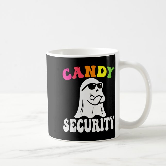 Funny Ghost Candy Security Halloween Costume Hallo Kaffemugg (Höger)