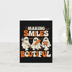 Funny Ghost Dentist Halloween Skapar Smiles Bootif Kort