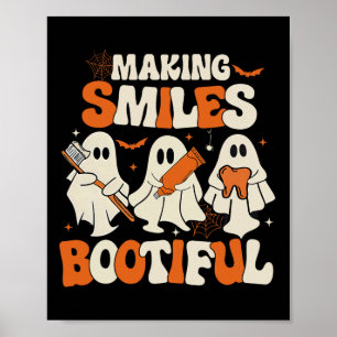 Funny Ghost Dentist Halloween Skapar Smiles Bootif Poster