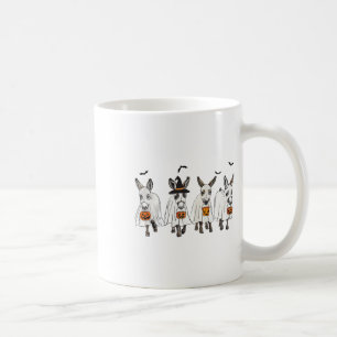 Funny Ghost Donkey Hallowen Donkey Älskare Farmer Kaffemugg
