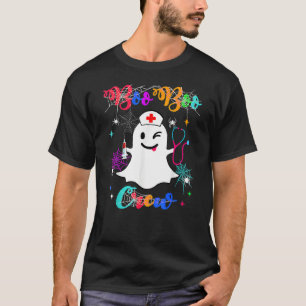Funny Ghost EMS EMT Sjukvårdare Nurse Halloween Bo T Shirt
