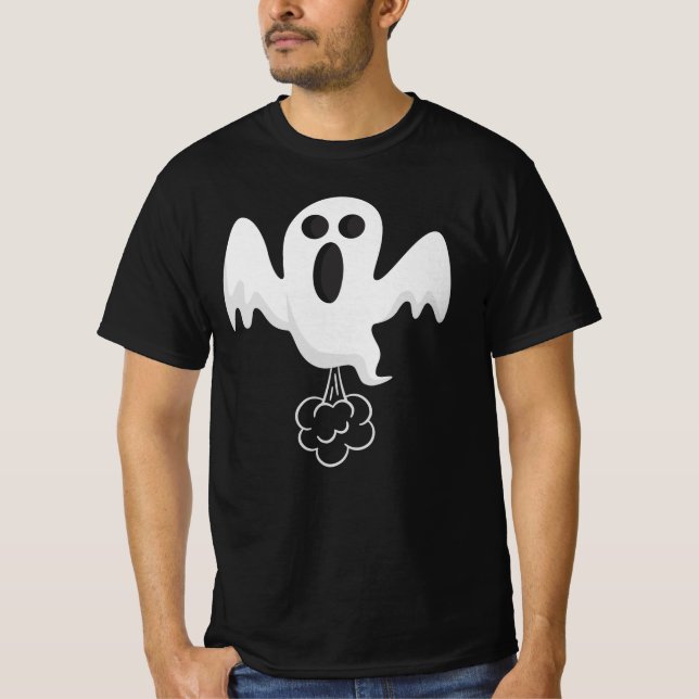 Funny Ghost Farts T Shirt (Framsida)