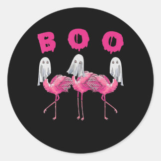 Funny Ghost Flamingo Boo Halloween Costume Gifts Runt Klistermärke